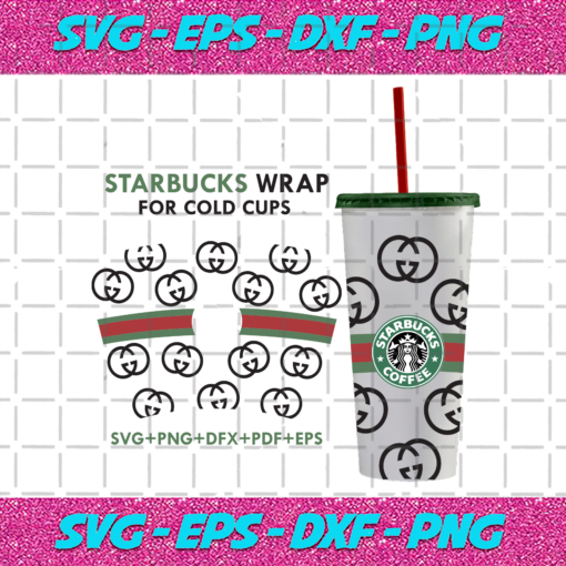 Starbuck Wrap For Cold Cups Svg TD07012021