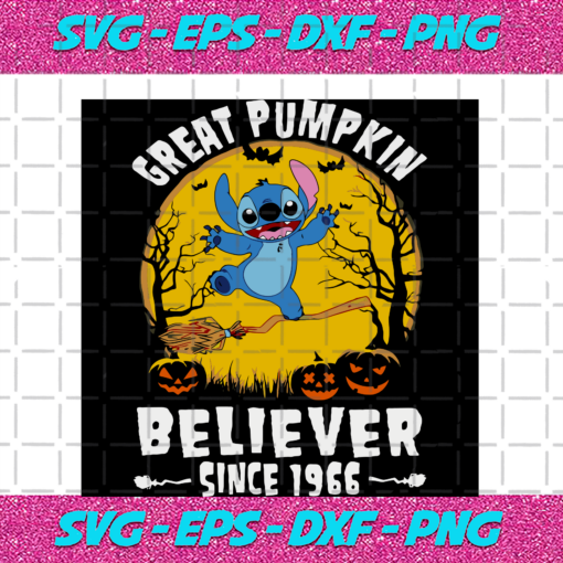 Stitch Great Pumpkin Believer Since 1966 Halloween Svg HW14092020