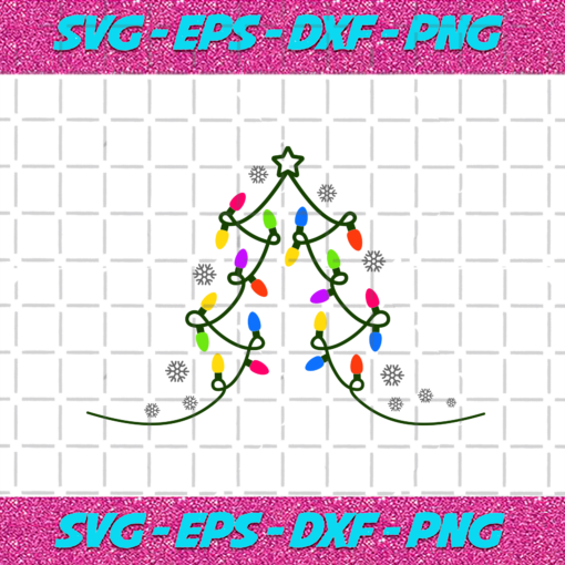 String Light Christmas Tree Svg CM23112020