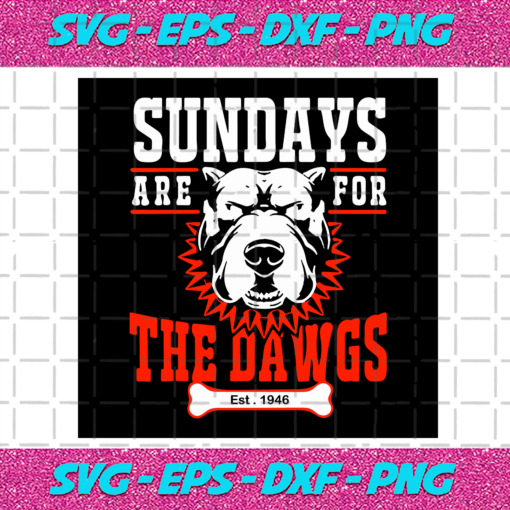 Sunday Are For The Dawgs Svg TD612021