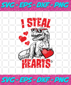 T Rex Dinosaur I Steal Hearts Svg VA612021
