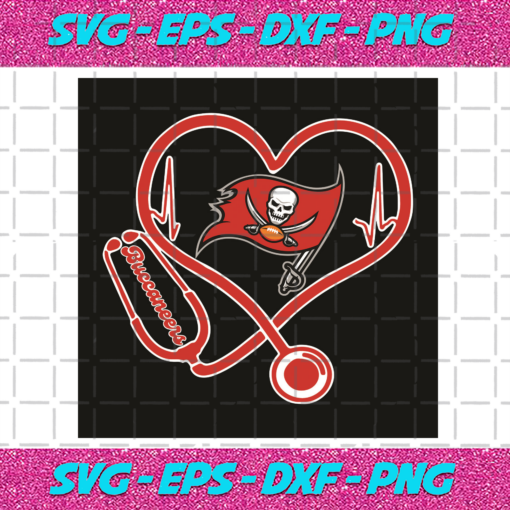 Tampa Bay Buccaneers Heart Stethoscope Svg SP30122020