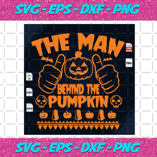 The Man Behind Pumpkin Halloween Svg HW21102020