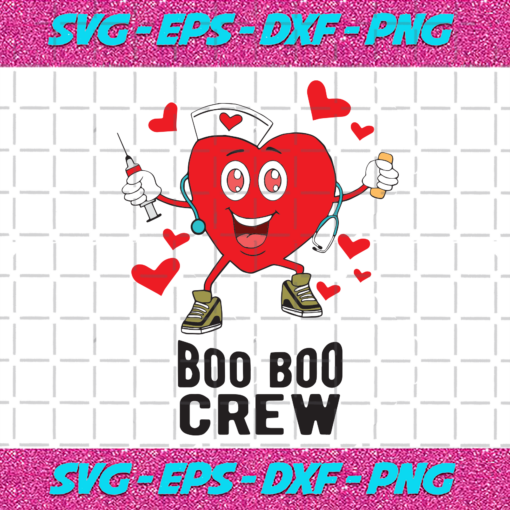 Valentine Nurse Boo Boo Crew Svg VA07012021