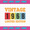 Vintage 1968 Limited Edition Svg BD1412202018