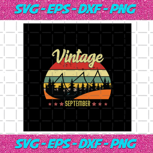 Vintage September Retro Vintage Svg BD030820209