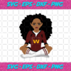 Washington Football Team Black Girl Svg SP22122020