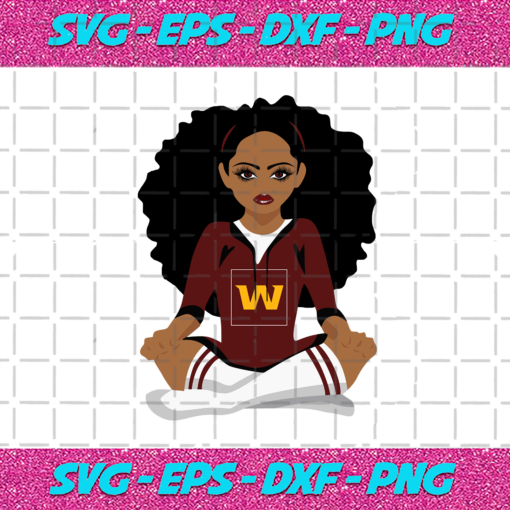 Washington Football Team Black Girl Svg SP22122020