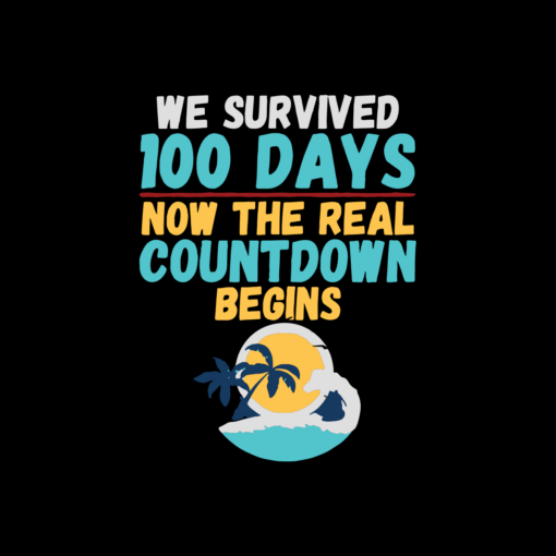 We survived 100 days The real count down begins 100th Days Svg BS24072020