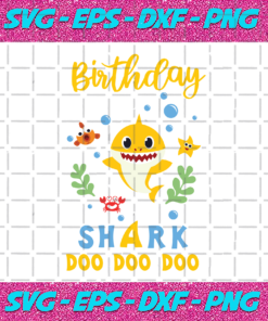 Yellow Birthday Baby Shark Doo Doo Doo Svg BD22012021