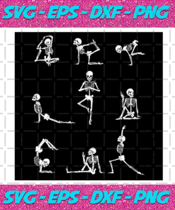 Yoga Skeleton Halloween Svg HW16092020