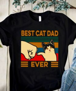 Best Cat Dad Ever SVG Funny Mens Shirt Retro Vintage SVG Cat Dad SVG
