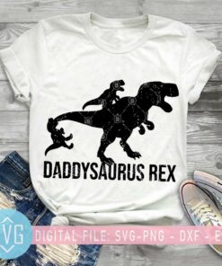 Daddysaurus Rex SVG Dinosaur Dad SVG Father Day SVG T-rex Dad SVG