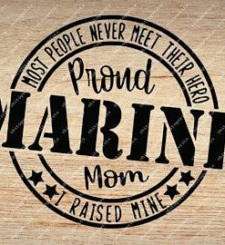 Marine Mom Svg File Proud Marine Mom SVG Cut File SVG, PNG, Silhouette, Digital Files, Cut Files For Cricut, Instant Download, Vector, Download Print Files - Instant Download