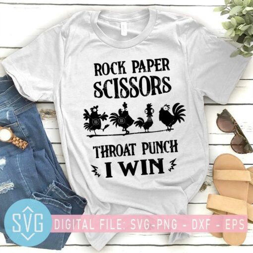 rock paper scissors throat punch i win svg chicken farm life svg 804405