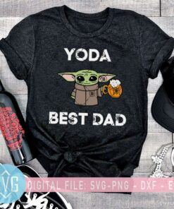 Yoda Best Dad SVG Fathers Day SVG Baby Yoda SVG Best Yoda Beer Dad SVG