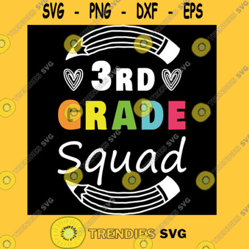 3rd Grade Squad Third Grade Teacher Student Back to School Gift Idea T Shirt Copy