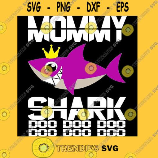 Awesome Mommy Shark doo doo shirt for shark lovers Best mommy gift idea Fitted Scoop T Shirt