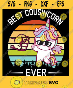 Cousin And Unicorn Hand To Hand Best Cousincorn Ever Happy Father Parent Summer Day Vintage Retro T