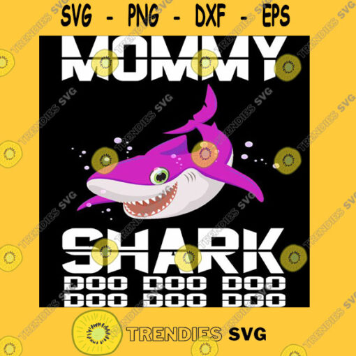 Funny Mommy Shark Doo Doo Doo T Shirts Mommy Gift Idea Fitted Scoop T Shirt