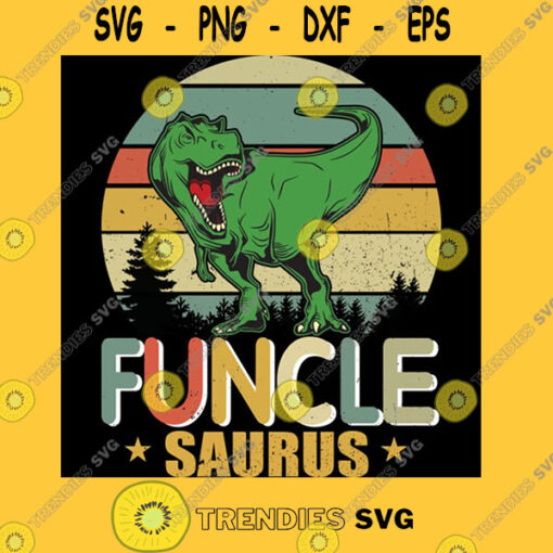 Funny Uncle Saurus Dinosaur T Rex T Shirt