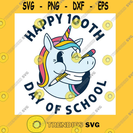 Happy 100th Day Of School Unicorn T Shirt