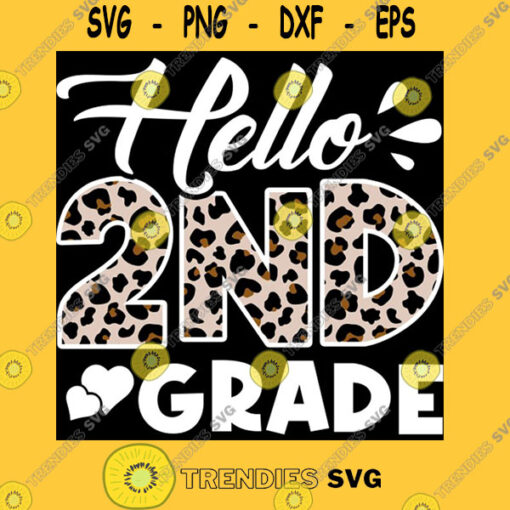 Hello 2nd Grade Leopard Print Second Grade Teacher Kids Unisex T Shirt T Shirt