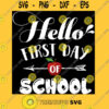 Hello First Day Of School Teacher Student Arrow Cute T Shirt