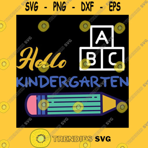 Hello kindergarten back to school first day of school T Shirt
