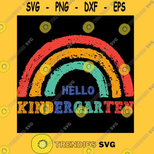 Hello kindergarten first day of school rainbow T Shirt