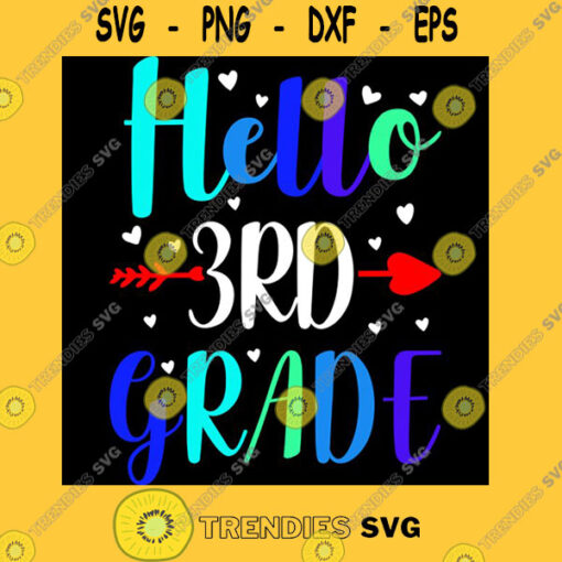 Hello third grade back to school gift T Shirt