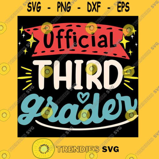 Kids Official Third Grader 3rd Grade Back To School Unisex T Shirt T Shirt