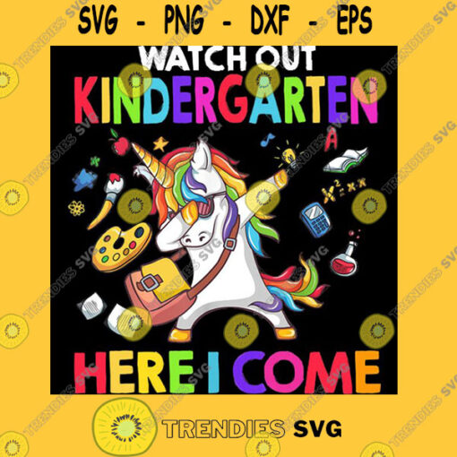 Kindergarten Here I Come Unicorn Back To School T Shirt Copy