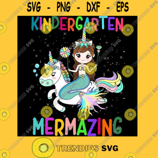 Kindergarten back to school mermaid unicorn T Shirt