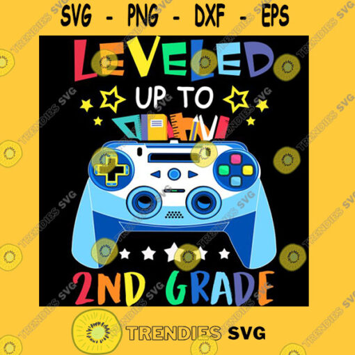 Leveled Up To 2ND Grade Back To School Gamer Funny T Shirt
