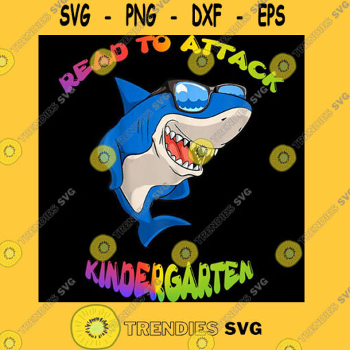 Ready To Attack Kindergarten Shark Back To School T Shirt