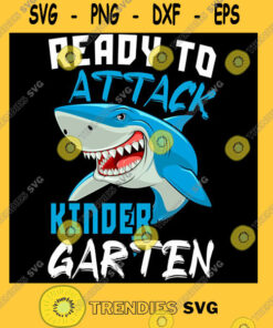 Back To School SVG Ready To Kinder Garten Garten Back To School Funny Shark PNG Cut File SVG, PNG, Silhouette, Digital Files, Cut Files For Cricut