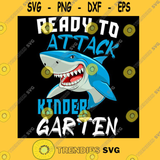 Ready To Kinder Garten Garten Back To School Funny Shark T Shirt