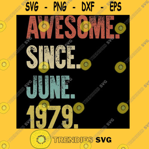 Retro Vintage 40th Birthday Awesome Since June 1979 Essential T Shirt