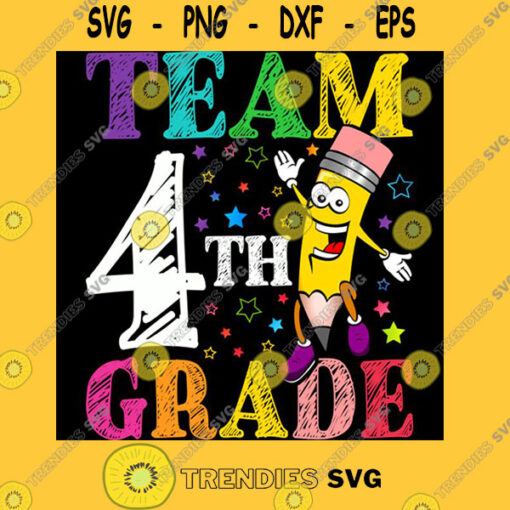Team 4TH Grade Pencil Cute Funny Back To School T Shirt