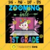 Zooming Into 1st Grade Funny Unicorn Virtual Back To School Classic T Shirt