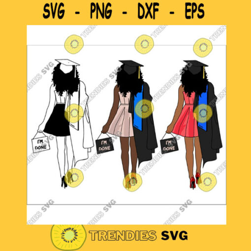 Afro Woman SVG Black Woman SVG Sorority Svg Graduation Svg Black and Educated Svg Fashion Svg BAE Black Girl Magic Svg black girl