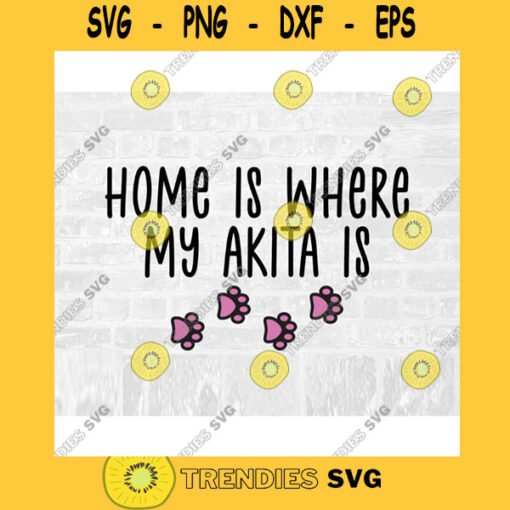 Akita SVG Dog Breed Svg Paw Print SVG Commercial Use Svg Dog Breed Stickers Svg