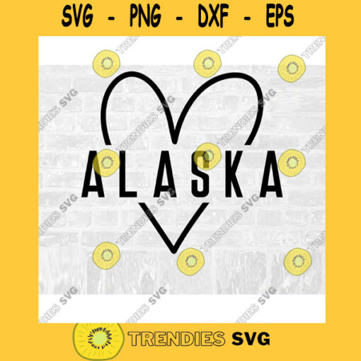 Alaska SVG Alaska Heart SVG Hand Drawn Heart SVG Alaska Love Svg Alaska Png Alaska Art Svg Doodle Heart Svg Commercial Use Svg