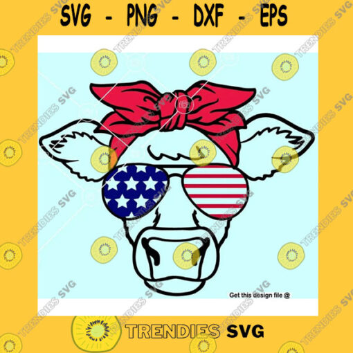 America SVG 4Th Of July Cow Svg Patriotic Cow Png Independence Day Svg Download
