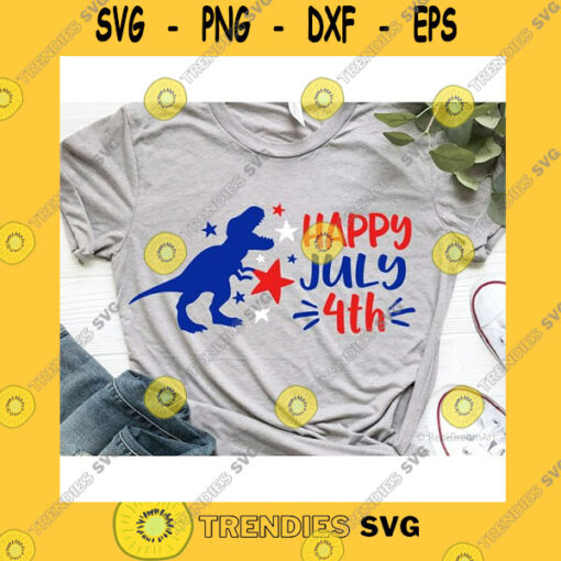America SVG Happy July 4Th Svg 4Th Of July Svg American T Rex Svg Usa Flag Svg Kids 4Th Of July Dinosaur Boy Dude Svg Cut File For Cricut Png