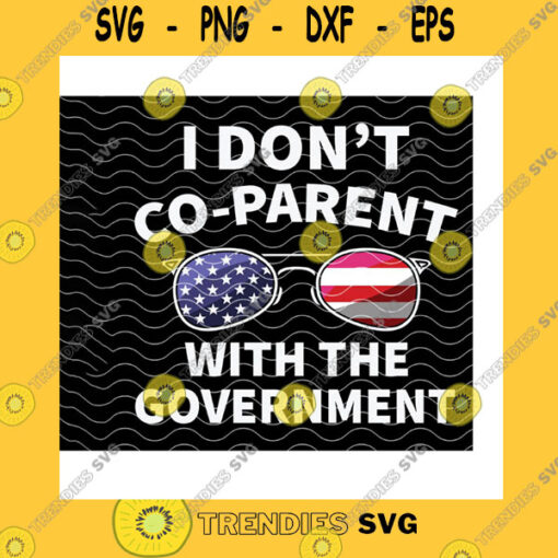 America SVG I Dont Co Parent With The Government Svg Us Flag Sunglasses Government ParentingCo ParentingPolitical Saying Cricut