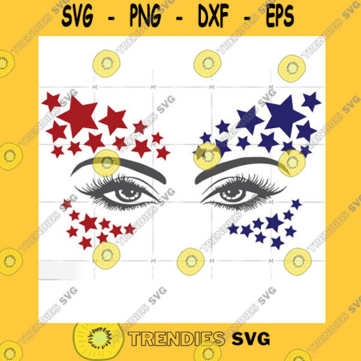 America SVG Make Up With American Flag