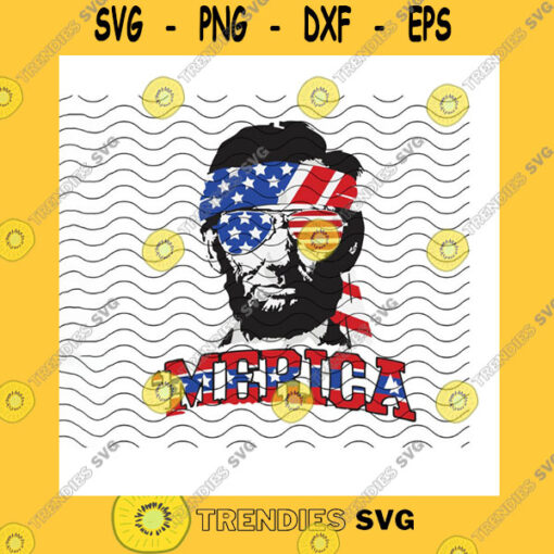 America SVG Merica Abraham Lincoln 4Th Of July SvgAbraham LincolnUs Flag Sunglasses Headband4Th Of JulyPatriotic AmericanCricut