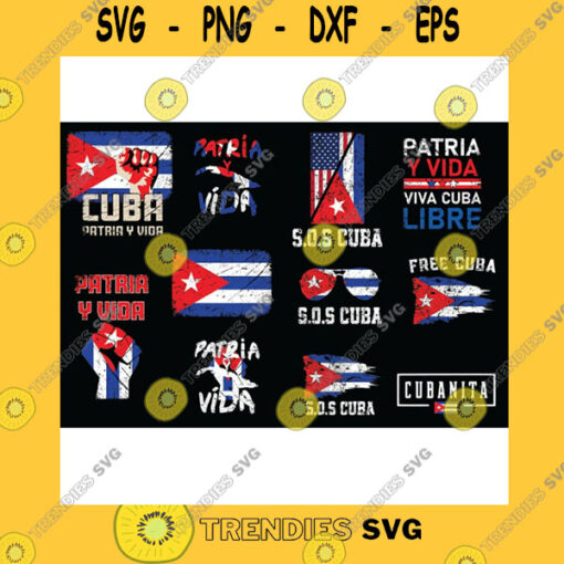 America SVG Patria Y Vida Cuba Cuban Svg Cuba American Flag Svg Free Cuban Svg Cuban Supporters Svg Cuban Flag Svg Png Sos Cuba Flag Cuban Pride